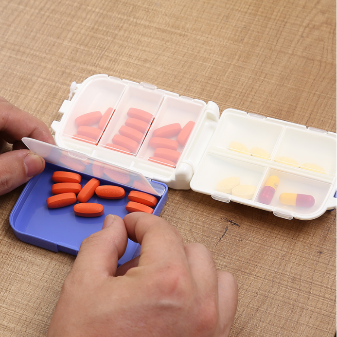 家居用品可折叠三段药盒外贸专供