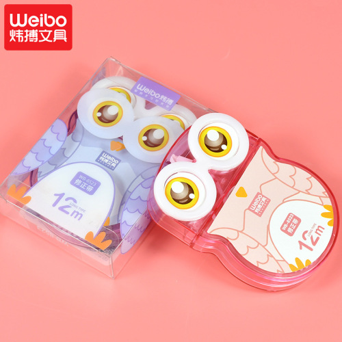 Weibo Stationery Wholesale Modern Beauty Correction Tape Student Candy Correction Tape cute Owl 12M Modifier