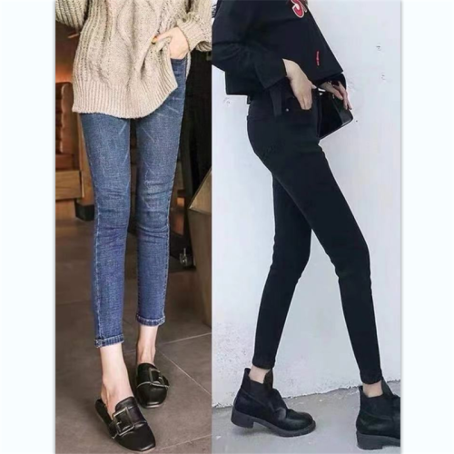Women‘s Skinny Pants Jeans High Waist Stretch Slim Slimming Pencil Pants Supply Wholesale Trend Wild Casual