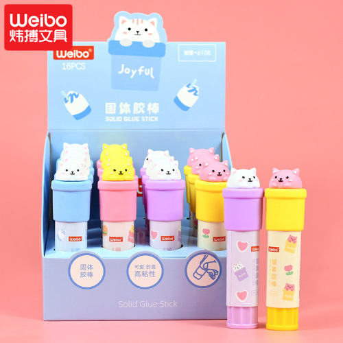 weibo stationery cute owl solid glue student special multi-color cartoon shape glue glue liquid gift