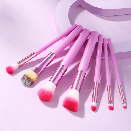 7 Yu Meiren Makeup Brush Set Plastic Handle Fiber Hair Full Set of Beauty Tools Cross-Border