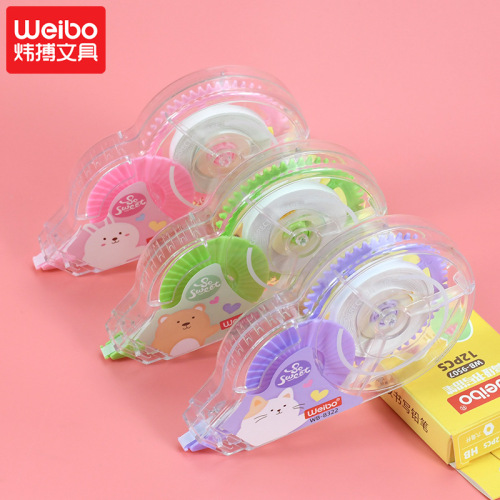 weibo stationery wholesale creative cartoon correction tape cute transparent new candy student supplies correction tape