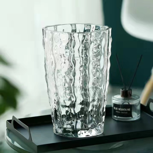 Chuguang Glass Crystal Glass Vase Home Decoration Transparent Vase Flower Arrangement Hydroponic