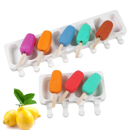 new spot silicone 4-piece 8-piece twill ice cream mold popsicle ice cream mold diy cross-border hot selling kitchen
