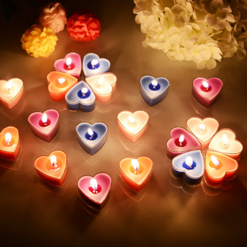 creative plastic heart-shaped candle aromatherapy candle romantic birthday candle incense love lover candlelight dinner candle