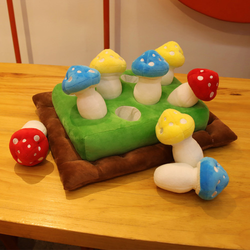 Creative Children‘s Simulation Mushroom Picking Plush Toy Splicing Game Plush Parent-Child Toy