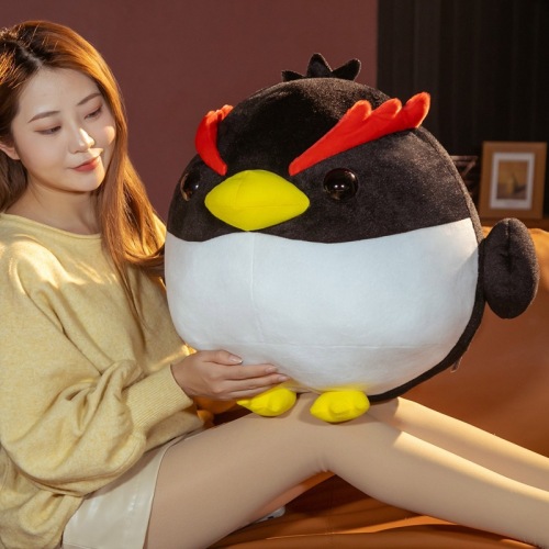 creative cute round ball penguin pillow penguin doll plush toy children comfort rag doll