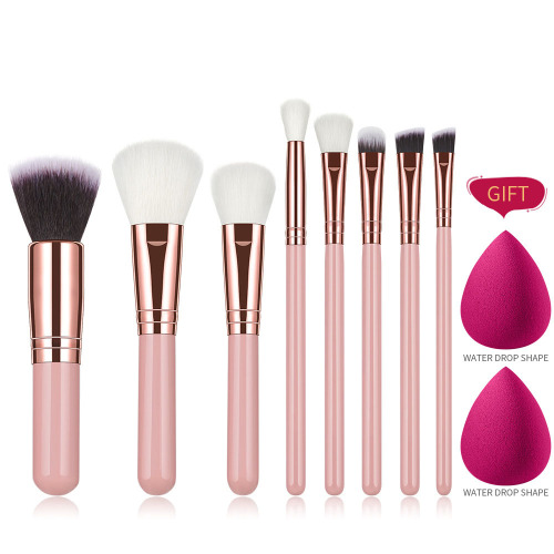 8 makeup brushes set matte wooden handle soft hair makeup brush set cross-border beauty tools spot gifts