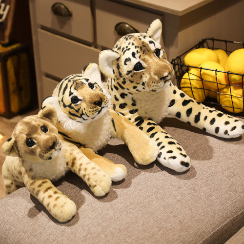 cute simulation tiger doll plush toy lion flower leopard doll parent-child gift zoo doll doll