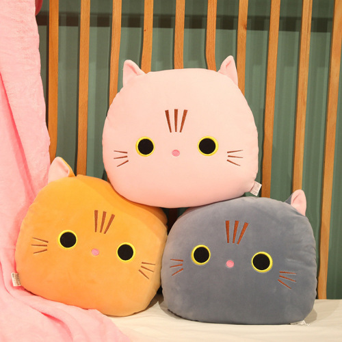 Autumn and Winter Cute Cat Hand Warmers Three-in-One Pillow Plush Toy Office Nap Pillow Backrest Logo