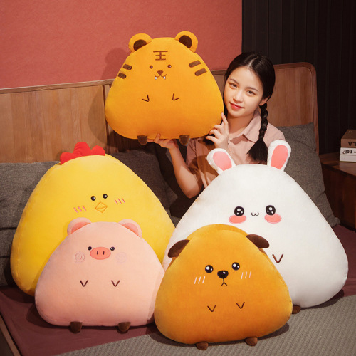 new cute cartoon cute pet animal pillow cushion plush toy nap lying pillow removable and washable one-piece delivery