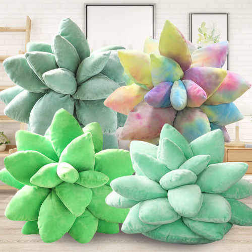 ins cross-border internet celebrity simulation plant succulent pillow plush toy office chair cushion by creative female gifts