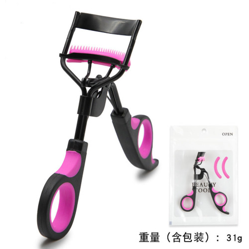 A4 Double Color with Comb Eyelash Curler Natural Curling Eyelash Machine Auxiliary Girls Beauty Eye Tool Set