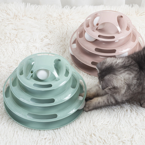 cat turntable toy cat self-hi relieving boredom amusement plate toy ball kitten entertainment bite pet supplies wholesale