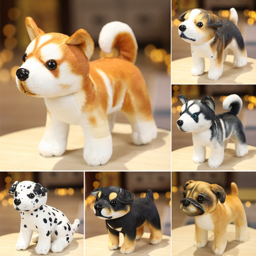 Cute Husky Doll Simulation Husky Plush Toys Pet Dog Doll Ankle Biter Birthday Gift 