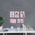Cute Mickey Mouse Shape Iron Grid Wall Hanging Decorative Shelf Warm Girl Room Wall Photo Wall