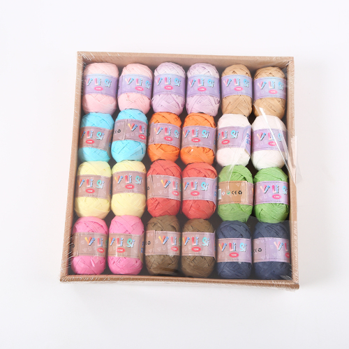 mixed color boxed woven paper rope creative handmade diy braided rope color woven paper rope decorative rope factory direct sales