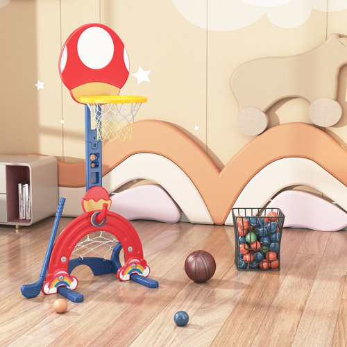 children‘s adjustable basketball stand mushroom boy basketball frame 3-6 years old toy baby indoor shooting ball toys