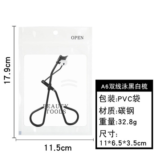 black with comb eyelash curler eyelash curling aid girls eye beauty tools manufacturer direct supply a6
