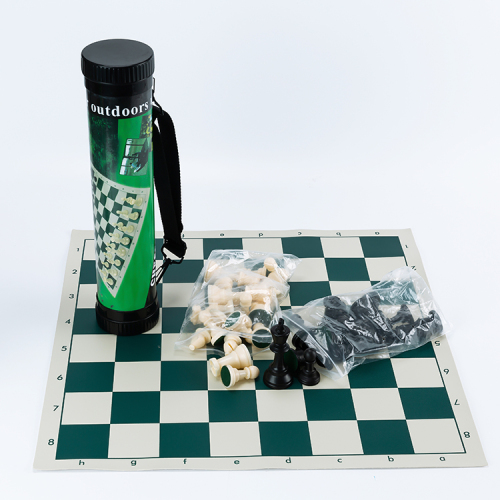 Large Barrel Chess Plastic Leather Black and White Chess Pieces Chess Custom Wholesale