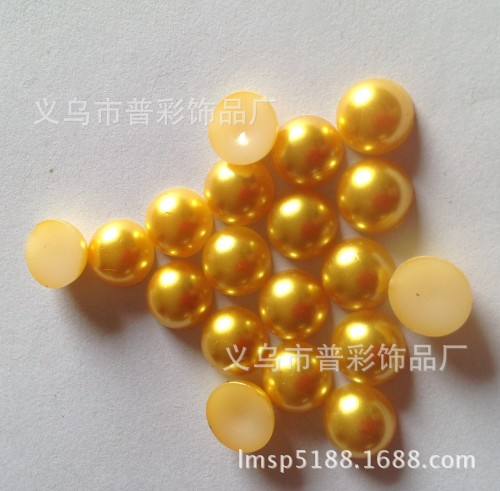 beads wholesale non-peeling 10mm semicircle flat bottom imitation pearl korean style hair accessories headdress pearl accessories