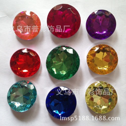factory wholesale diy ornament accessories taiwan acrylic diamond imitation platform acrylic diamond rhinestone pointed bottom diamond