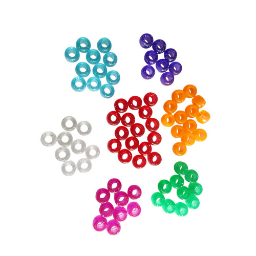 Acrylic Plastic round Beads Diy Accessories Ornaments with Onion Powder Transparent 68 Barrel Beads Acrylic Beads Plastic Large Hole Beads