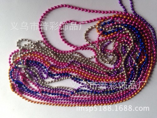 Yiwu Manufacturers Supply Ornament Chain Electrophoresis Color Necklace Clothing Clothing Chain