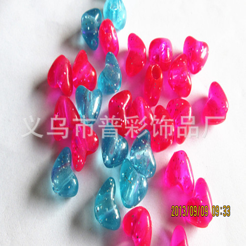 Zhejiang Plastic Bead Factory Wholesale 10mmab Onion Powder Large Hole Big Peach Heart PS Plastic Beads