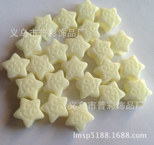 five-pointed star solid color acrylic beads ornament accessories mixed color children diy loose beads factory wholesale