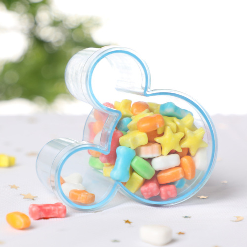 Food Grade Cartoon Plastic Packaging Candy Box Creative round Baby Shower European Personality Wedding Candies Box