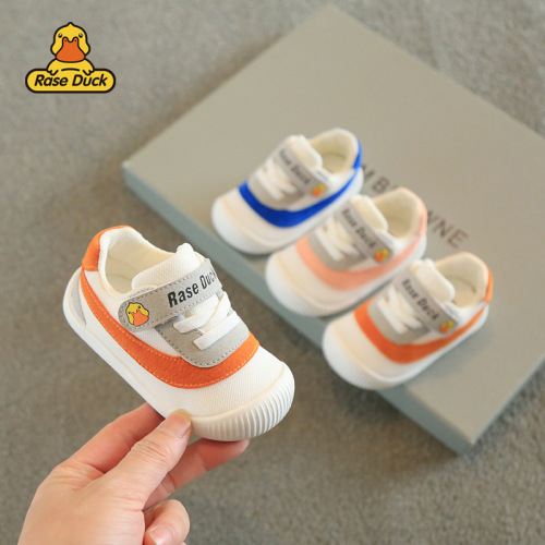 Les Little Yellow Duck 0-3 Years Old 2 Children‘s Sports Shoes Soft Bottom Non-Slip Baby Shoes Boys and Girls Velcro Casual Shoes 
