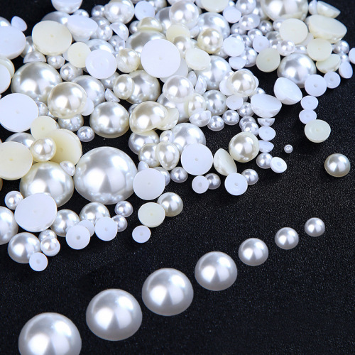 Abs highlight Imitation Pearl Nail Loose Beads DIY Handmade Non-Porous Jewelry Accessories Point Diamond Material Beads Wholesale
