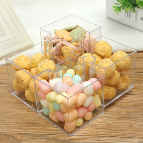 nut snack storage box candy box transparent plastic cosmetic storage box creative combination food packaging box