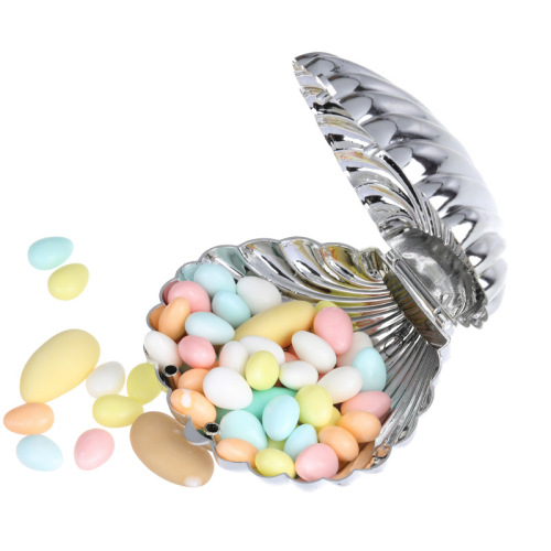 pp round plastic box color shell candy box packaging plastic box creative jewelry storage box
