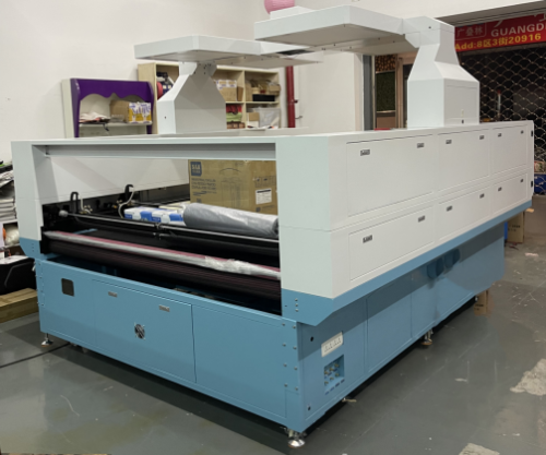 3x2 m super large format camera positioning cutting machine double head four head fabric lace embroidery guillotine