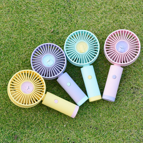 Cartoon Lithium Battery Small Fan Mini USB Charging Small Outdoor Portable Three-Speed Wind Speed Student Handheld Fan 