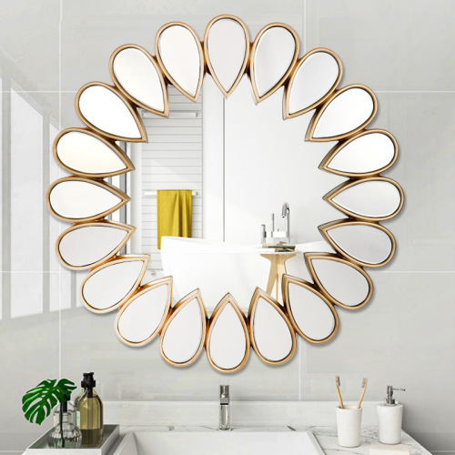 2022 new bathroom mirror water drop hallway sun decorative mirror glass mirror splicing bathroom mirror fireplace decorative mirror