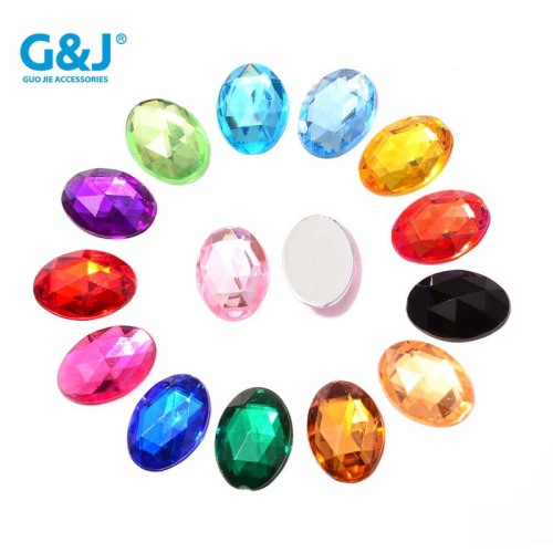 factory wholesale imitation acrylic oval flat chamfering diamond wedding dress shoes and clothing material sticking diamond diy jewelry accessories