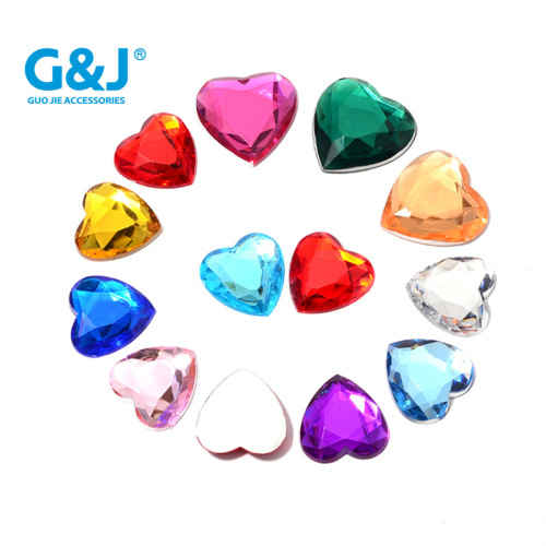 Imitation Acrylic Love Bottoming Drill Heart Shaped DIY Handmade Mobile Phone Shoe Material Toy Decorations Stick-on Crystals Accessories