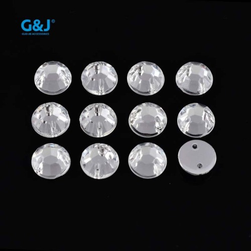 Imitation Platform Acrylic Drill Flat Double Hole Flat Hole Drill Hand Sewing Clothing Drill Accessories Beaded Button Two Hole Sequins