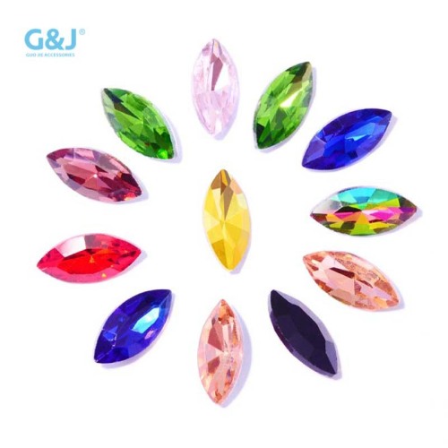 factory wholesale pointed bottom horse eye diamond glass special-shaped crystal diamond sticking diamond mobile phone shell handmade diy jewelry accessories