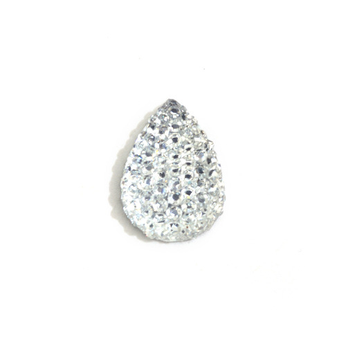 new jewelry accessories rhinestone drop-shaped flat multi-convex dot sticker resin diamond flat resin diamond wholesale
