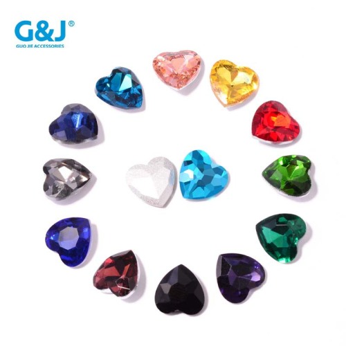 shiny pointed bottom peach heart diamond heart-shaped rhinestone crystal glass diamond diy jewelry point diamond accessories