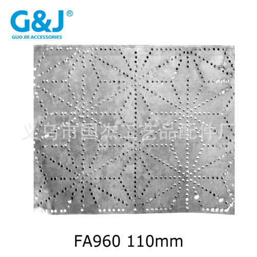 geometric perforated rice pattern iron stamping lace 11cm metal stamping with flower mesh lace accessories