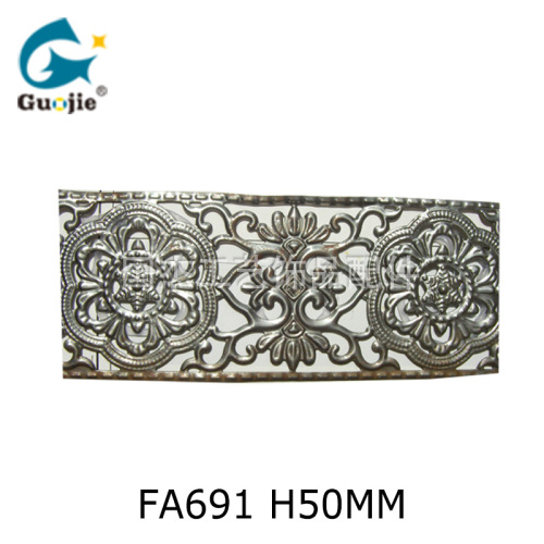 Fa691 Hollow Relief Baroque Style Home decoration Living Room Wrought Iron Background Stamping Net Sample Details