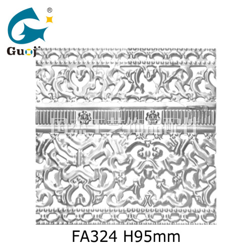 customized double-layer hollow-out iron lace metal storage tube iron decorative iron plate strip vintage iron plate mesh