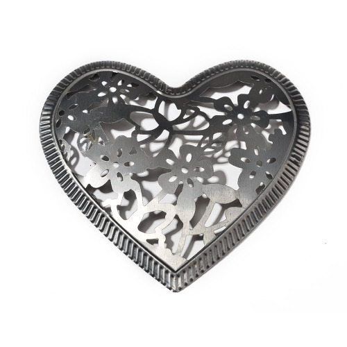 Customized Guojie Christmas Iron Sheet Hollow Heart-Shaped Iron Sheet Iron Tray Edge Lace Welding decorations 