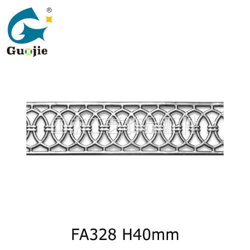 Custom Oval European Cross Twist Style Iron Lace Metal Storage Plate Decorative Fence Hardware Belt 