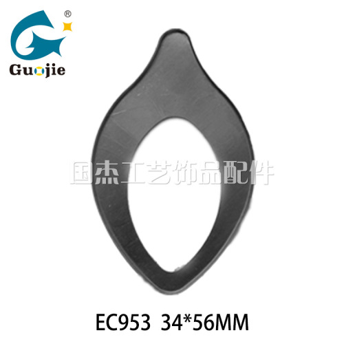 Customized Ec953 Metal Big Horse Eye Hollow Leaf Bottom Iron Home Wall Hanging Touch Welding Material empty Leaves